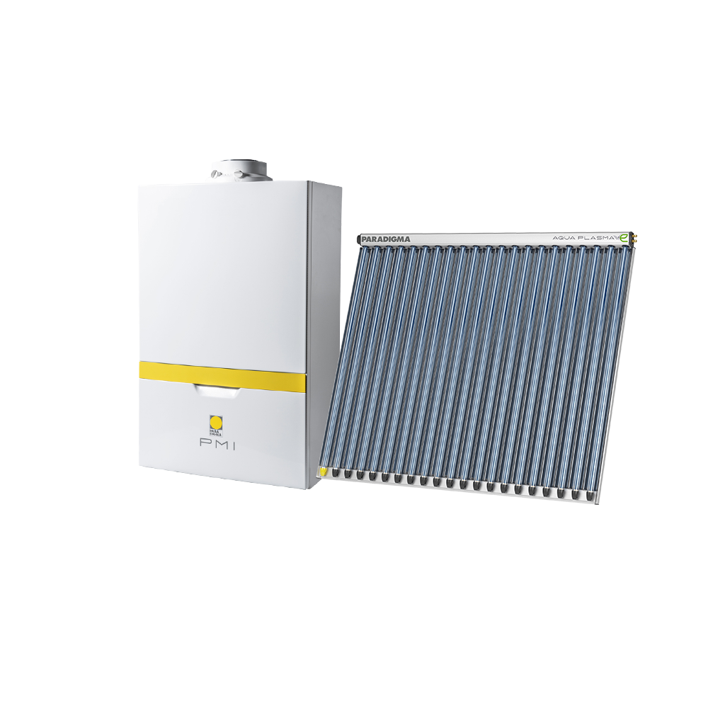 Gasbrennwertgerät mit Solarthermie und PV im Verbund